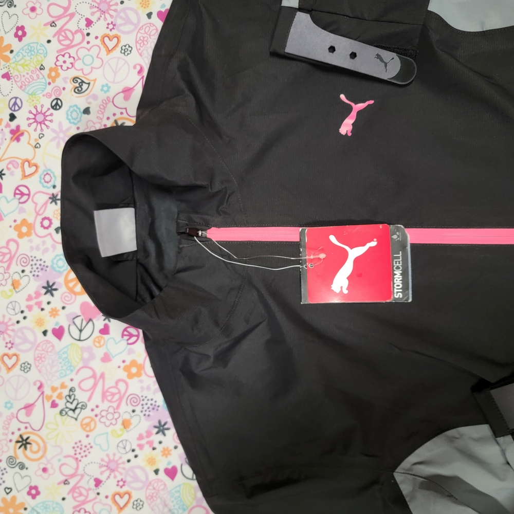 Puma Black and Gray Performance Jacket with Two-Tone Design - Picture 2 of 4
